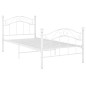 vidaXL Bett Weiß Metall 100x200 cm vidaXL Bett Weiß Metall 100x200 cm