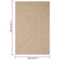 vidaXL Teppich 200x290 cm Jute-Optik Innen und Außen vidaXL Teppich 200x290 cm Jute-Optik Innen und Außen