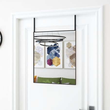 vidaXL Türspiegel Schwarz 50x60 cm Glas und Aluminium