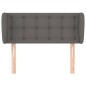 vidaXL Kopfteil mit Ohren Grau 103x23x78/88 cm Kunstleder