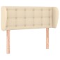 vidaXL Kopfteil mit Ohren Creme 83x23x78/88 cm Stoff vidaXL Kopfteil mit Ohren Creme 83x23x78/88 cm Stoff
