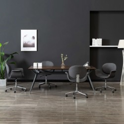 Drehbare Esszimmerstühle 4 Stk. Grau Stoff