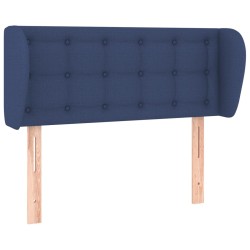 vidaXL Kopfteil mit Ohren Blau 103x23x78/88 cm Stoff