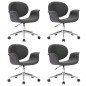 Drehbare Esszimmerstühle 4 Stk. Grau Stoff Drehbare Esszimmerstühle 4 Stk. Grau Stoff