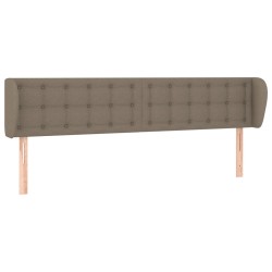 vidaXL Kopfteil mit Ohren Taupe 163x23x78/88 cm Stoff