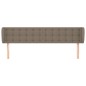 vidaXL Kopfteil mit Ohren Taupe 163x23x78/88 cm Stoff