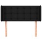 vidaXL Kopfteil mit Ohren Schwarz 83x16x78/88 cm Stoff