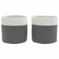 vidaXL Aufbewahrungskörbe 2 Stk. Grau und Weiß Ø28x28 cm Baumwolle vidaXL Aufbewahrungskörbe 2 Stk. Grau und Weiß Ø28x28 cm Baumwolle