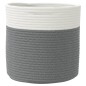 vidaXL Aufbewahrungskörbe 2 Stk. Grau und Weiß Ø28x28 cm Baumwolle vidaXL Aufbewahrungskörbe 2 Stk. Grau und Weiß Ø28x28 cm Baumwolle