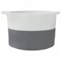 vidaXL Wäschekorb Grau und Weiß Ø55x36 cm Baumwolle vidaXL Wäschekorb Grau und Weiß Ø55x36 cm Baumwolle