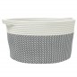 vidaXL Aufbewahrungskorb Grau und Weiß Ø40x25 cm Baumwolle vidaXL Aufbewahrungskorb Grau und Weiß Ø40x25 cm Baumwolle
