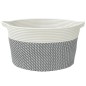 vidaXL Aufbewahrungskorb Grau und Weiß Ø40x25 cm Baumwolle vidaXL Aufbewahrungskorb Grau und Weiß Ø40x25 cm Baumwolle