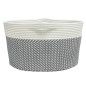 vidaXL Aufbewahrungskorb Grau und Weiß Ø40x25 cm Baumwolle vidaXL Aufbewahrungskorb Grau und Weiß Ø40x25 cm Baumwolle