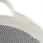 vidaXL Aufbewahrungskorb Grau und Weiß Ø40x25 cm Baumwolle vidaXL Aufbewahrungskorb Grau und Weiß Ø40x25 cm Baumwolle