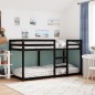 vidaXL Etagenbett Schwarz 90x200 cm Massivholz Kiefer vidaXL Etagenbett Schwarz 90x200 cm Massivholz Kiefer