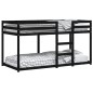 vidaXL Etagenbett Schwarz 90x200 cm Massivholz Kiefer vidaXL Etagenbett Schwarz 90x200 cm Massivholz Kiefer