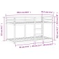 vidaXL Etagenbett Schwarz 90x200 cm Massivholz Kiefer vidaXL Etagenbett Schwarz 90x200 cm Massivholz Kiefer