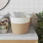 vidaXL Aufbewahrungskörbe 2 Stk. Beige und Weiß Ø24x18 cm Baumwolle vidaXL Aufbewahrungskörbe 2 Stk. Beige und Weiß Ø24x18 cm Baumwolle