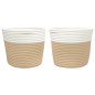 vidaXL Aufbewahrungskörbe 2 Stk. Beige und Weiß Ø24x18 cm Baumwolle vidaXL Aufbewahrungskörbe 2 Stk. Beige und Weiß Ø24x18 cm Baumwolle