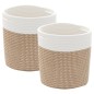 vidaXL Aufbewahrungskörbe 2 Stk. Braun und Weiß Ø28x28 cm Baumwolle vidaXL Aufbewahrungskörbe 2 Stk. Braun und Weiß Ø28x28 cm Baumwolle