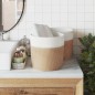 vidaXL Aufbewahrungskörbe 2 Stk. Braun und Weiß Ø28x28 cm Baumwolle vidaXL Aufbewahrungskörbe 2 Stk. Braun und Weiß Ø28x28 cm Baumwolle