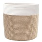 vidaXL Aufbewahrungskörbe 2 Stk. Braun und Weiß Ø28x28 cm Baumwolle vidaXL Aufbewahrungskörbe 2 Stk. Braun und Weiß Ø28x28 cm Baumwolle