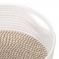 vidaXL Aufbewahrungskörbe 2 Stk. Braun und Weiß Ø28x28 cm Baumwolle vidaXL Aufbewahrungskörbe 2 Stk. Braun und Weiß Ø28x28 cm Baumwolle