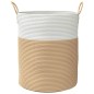 vidaXL Aufbewahrungskorb Beige und Weiß Ø38x46 cm Baumwolle vidaXL Aufbewahrungskorb Beige und Weiß Ø38x46 cm Baumwolle