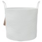 vidaXL Aufbewahrungskorb Weiß Ø40x35 cm Baumwolle vidaXL Aufbewahrungskorb Weiß Ø40x35 cm Baumwolle