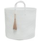 vidaXL Aufbewahrungskorb Weiß Ø40x35 cm Baumwolle vidaXL Aufbewahrungskorb Weiß Ø40x35 cm Baumwolle
