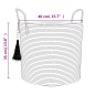 vidaXL Aufbewahrungskorb Weiß Ø40x35 cm Baumwolle vidaXL Aufbewahrungskorb Weiß Ø40x35 cm Baumwolle