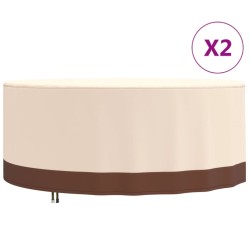 vidaXL Gartenmöbel-Abdeckungen 2 Stk. Ø 213x71 cm 600D Oxford-Gewebe