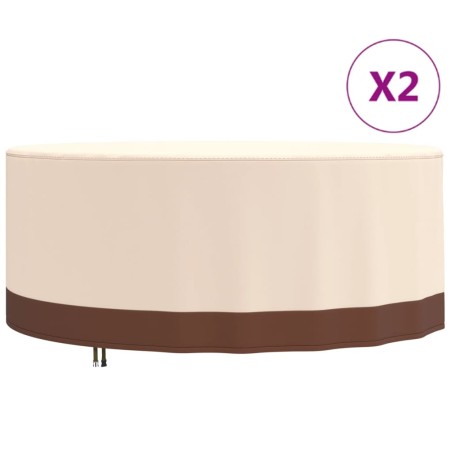 vidaXL Gartenmöbel-Abdeckungen 2 Stk. Ø 213x71 cm 600D Oxford-Gewebe