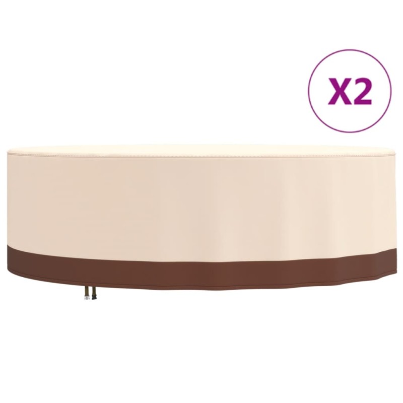vidaXL Gartenmöbel-Abdeckungen 2 Stk. Ø 279x71 cm 600D Oxford-Gewebe vidaXL Gartenmöbel-Abdeckungen 2 Stk. Ø 279x71 cm 600D Oxford-Gewebe