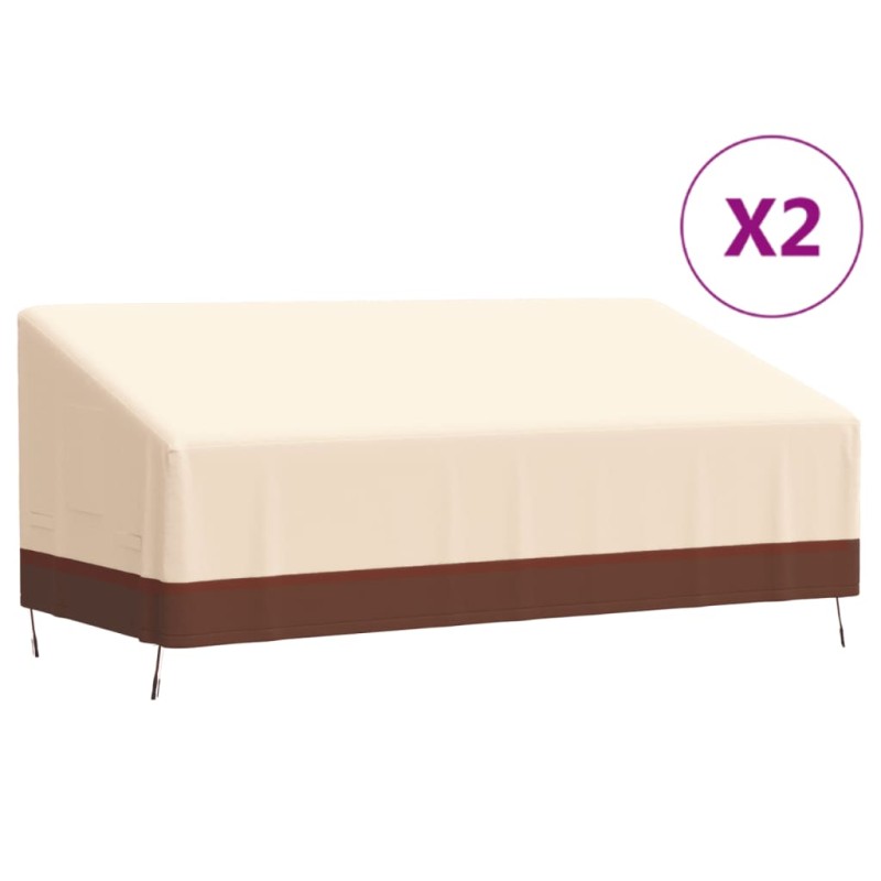 vidaXL Abdeckungen für 3-Sitzer-Bank 2 Stk. 198x97x48/74cm 600D Oxford vidaXL Abdeckungen für 3-Sitzer-Bank 2 Stk. 198x97x48/74cm 600D Oxford