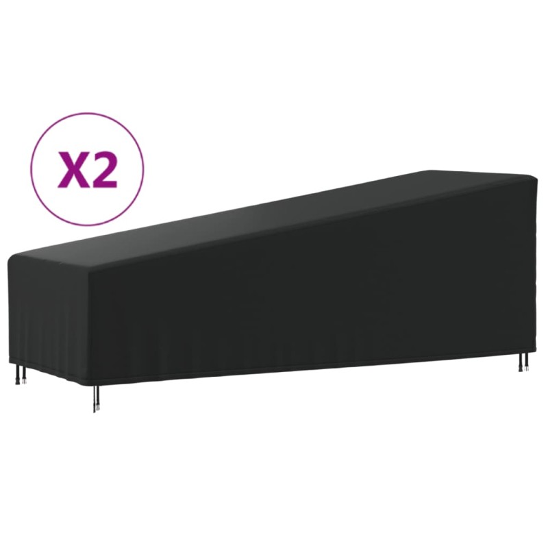 vidaXL Sonnenliegen-Abdeckungen 2 Stk. 210x80x45/75 cm 420D Oxford vidaXL Sonnenliegen-Abdeckungen 2 Stk. 210x80x45/75 cm 420D Oxford