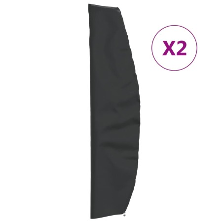 vidaXL Sonnenschirm-Schutzhüllen 2 Stk. 265x50/70/40 cm 420D Oxford