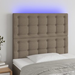 vidaXL LED Kopfteil Taupe 80x5x118/128 cm Stoff
