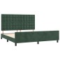vidaXL Bettgestell mit Kopfteil Dunkelgrün 160x200 cm Samt vidaXL Bettgestell mit Kopfteil Dunkelgrün 160x200 cm Samt