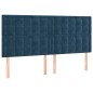 vidaXL Boxspringbett mit Matratze & LED Dunkelblau 160x200 cm Samt vidaXL Boxspringbett mit Matratze & LED Dunkelblau 160x200 cm Samt