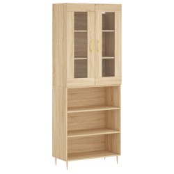 Highboard Sonoma-Eiche 69,5x34x180 cm Holzwerkstoff