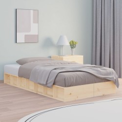 vidaXL Massivholzbett 100x200 cm
