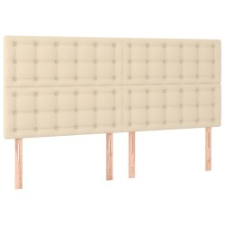 vidaXL Kopfteile 4 Stk. Creme 80x5x78/88 cm Stoff