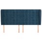 vidaXL Kopfteil mit Ohren Dunkelblau 163x23x118/128 cm Samt