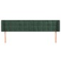 vidaXL Kopfteil mit Ohren Dunkelgrün 163x16x78/88 cm Samt vidaXL Kopfteil mit Ohren Dunkelgrün 163x16x78/88 cm Samt