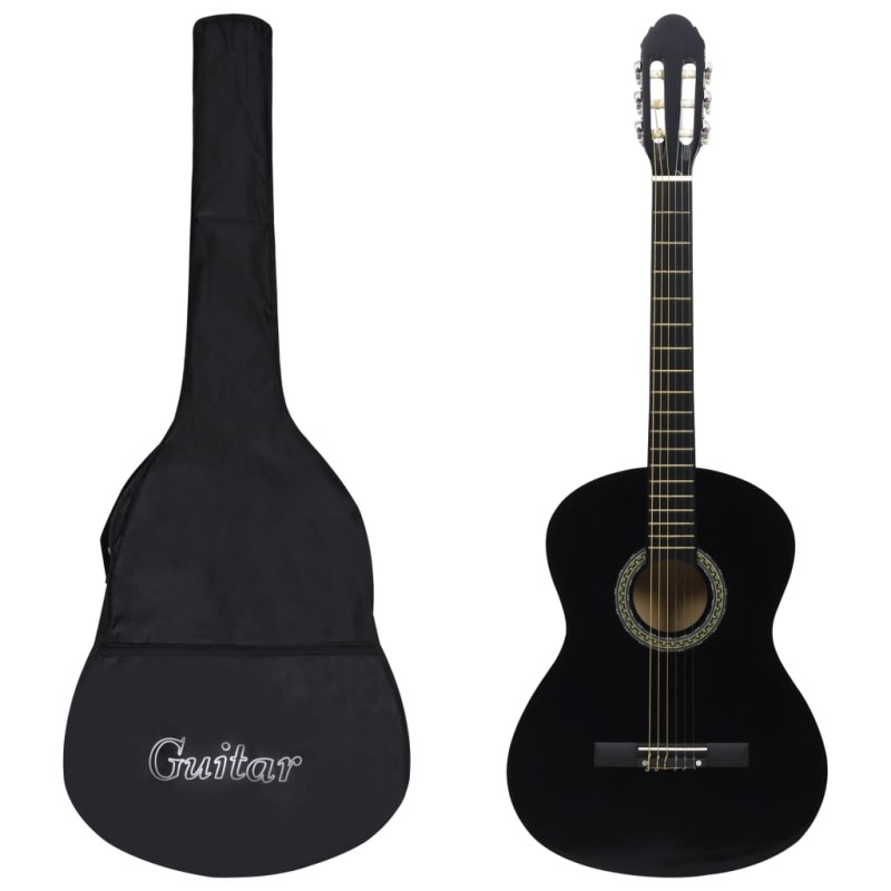 Klassikgitarre für Anfänger mit Tasche Schwarz 4/4 39" Klassikgitarre für Anfänger mit Tasche Schwarz 4/4 39"