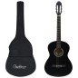 Klassikgitarre für Anfänger mit Tasche Schwarz 4/4 39" Klassikgitarre für Anfänger mit Tasche Schwarz 4/4 39"
