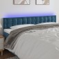 vidaXL LED Kopfteil Dunkelblau 160x5x78/88 cm Samt