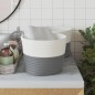 vidaXL Aufbewahrungskörbe 2 Stk. Grau und Weiß Ø24x18 cm Baumwolle vidaXL Aufbewahrungskörbe 2 Stk. Grau und Weiß Ø24x18 cm Baumwolle