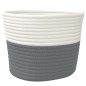 vidaXL Aufbewahrungskörbe 2 Stk. Grau und Weiß Ø24x18 cm Baumwolle vidaXL Aufbewahrungskörbe 2 Stk. Grau und Weiß Ø24x18 cm Baumwolle